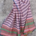 Blue and white cotton Bhujodi dupatta