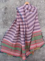 Blue and white cotton Bhujodi dupatta
