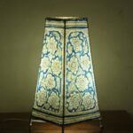 Blue and White Tholu Bommalata Lamp
