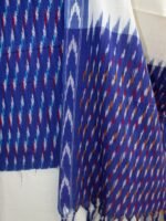 Blue and white Ikkat Cotton 3pc Ladies Suit - Image 2