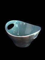 Blue Enameled Metal Serving Bowl - Image 2