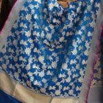 Emerald Blue Pure katan silk Banarasi Dupatta