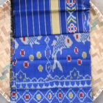 Royal-Blue Fishes Patan patola silk dupatta