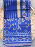 Royal-Blue Fishes Patan patola silk dupatta
