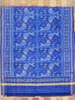 Royal-Blue Fishes Patan patola silk dupatta - Image 4