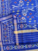 Royal-Blue Fishes Patan patola silk dupatta - Image 3
