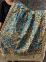 Blue-Wing Bird Kanthawork silk Dupatta - Image 3