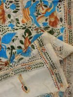Blue-Wing Bird Kanthawork silk Dupatta - Image 2
