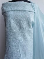 Bluish-Grey cotton Chikankari Dress-material - Image 2