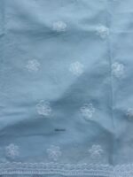 Bluish-Grey cotton Chikankari Dress-material - Image 4