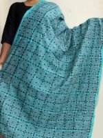 Blue green Block print Kantaa Dupatta