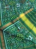 Bottle-Green hathi-popat Patola silk Dupatta - Image 3