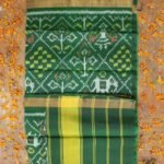 Bottle-Green hathi-popat Patola silk Dupatta
