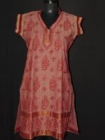 Brick red Chikankari cotton Ladies Kurti