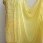 Bright-Yellow Cotton Chikankari Dress-material