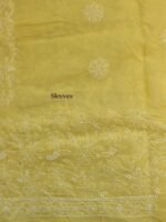 Bright-Yellow Cotton Chikankari Dress-material - Image 4