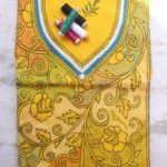 Bright-Yellow Kanthawork cotton Kurta fabric