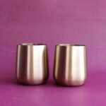 Broad Base premium Brass Tumbler glass set of 2