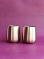 Broad Base premium Brass Tumbler glass set of 2