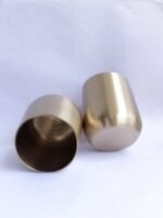 Broad Base premium Brass Tumbler glass set of 2 - Image 4