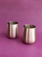 Broad Base premium Brass Tumbler glass set of 2 - Image 2
