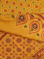 Brownish-Yellow Modal Silk Ajrakh Stole - Image 3
