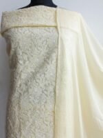 Butter yellow Chikankari Cotton 3pc Ladies suit - Image 2