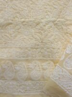 Butter yellow Chikankari Cotton 3pc Ladies suit - Image 4