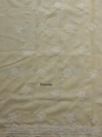 Butter Yellow jaal Chikankari cotton Dress-material - Image 5