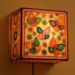 Butterfly and Flowers Tholu Bommalata Wall Lamp