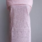 Candy-Pink Chikankari cotton Kurta Fabric