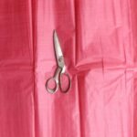 Carrot-Pink Paper Tussar Silk Fabric