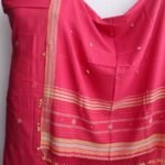 Carrot-Red pure cotton Bhujodi Dress-material