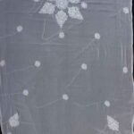 White chikankari handembroidered chiffon dupatta