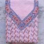 Chikankari Embroidered, Pink 3pc Cotton Suit