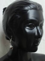 Coffee brown Stone Real Silver Earrings - Image 3