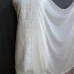 Cream Cotton Chikankari Dress-Material