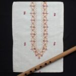 Cream-White silk kurta fabric for men