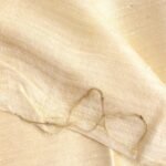 Cream-White Dupion Silk Dupatta