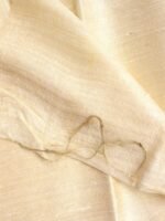 Cream-White Dupion Silk Dupatta