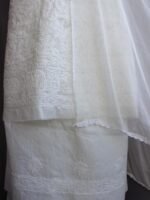 Cream Cotton Chikankari Dress-Material - Image 3