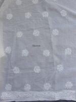 Cream Cotton Chikankari Dress-Material - Image 5