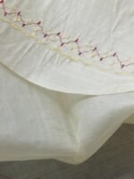 Cream-White silk kurta fabric for men - Image 4