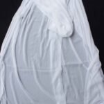 Crochet Border, white chiffon dupatta