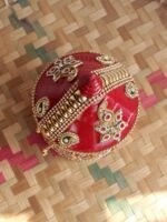 Crystal Paisleys small Wooden Sindoor-Box - Image 2