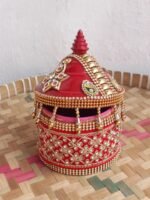 Crystal Paisleys small Wooden Sindoor-Box - Image 3