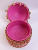 Crystal Red Lace medium wooden Sindur-Box - Image 4