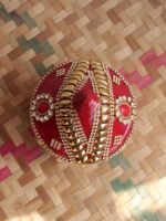 Crystal and Sequins small wooden sindoor-box - Image 2