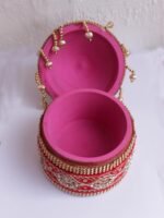 Crystal and Sequins small wooden sindoor-box - Image 4