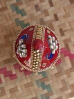 Crystals, Beads, Peacocks small wooden Sindoor-box - Image 3